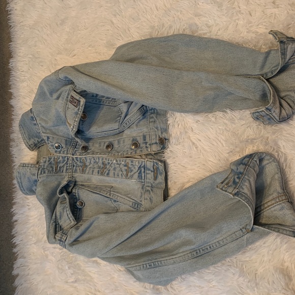 Vintage cropped jean jacket - Picture 3 of 3